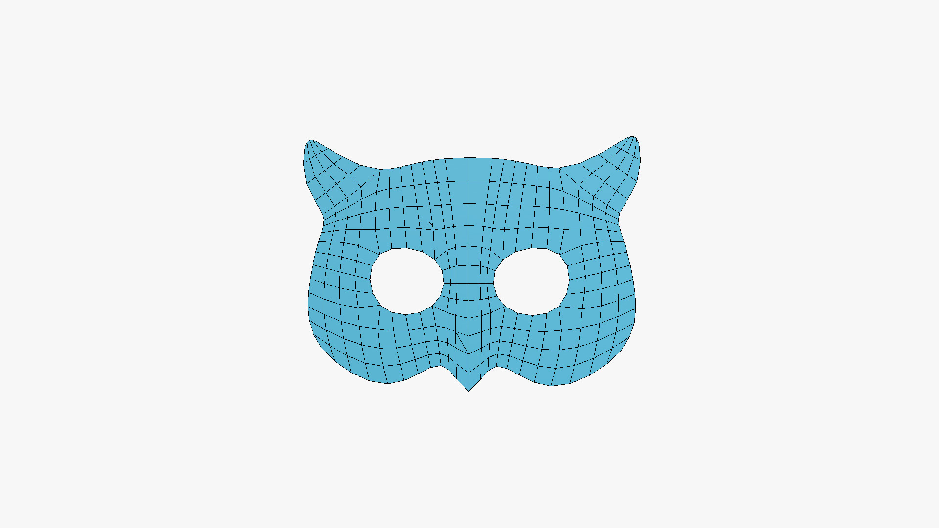 Owl Mask Paper 02 - Character Design Fashion Low-poly 3D model_12