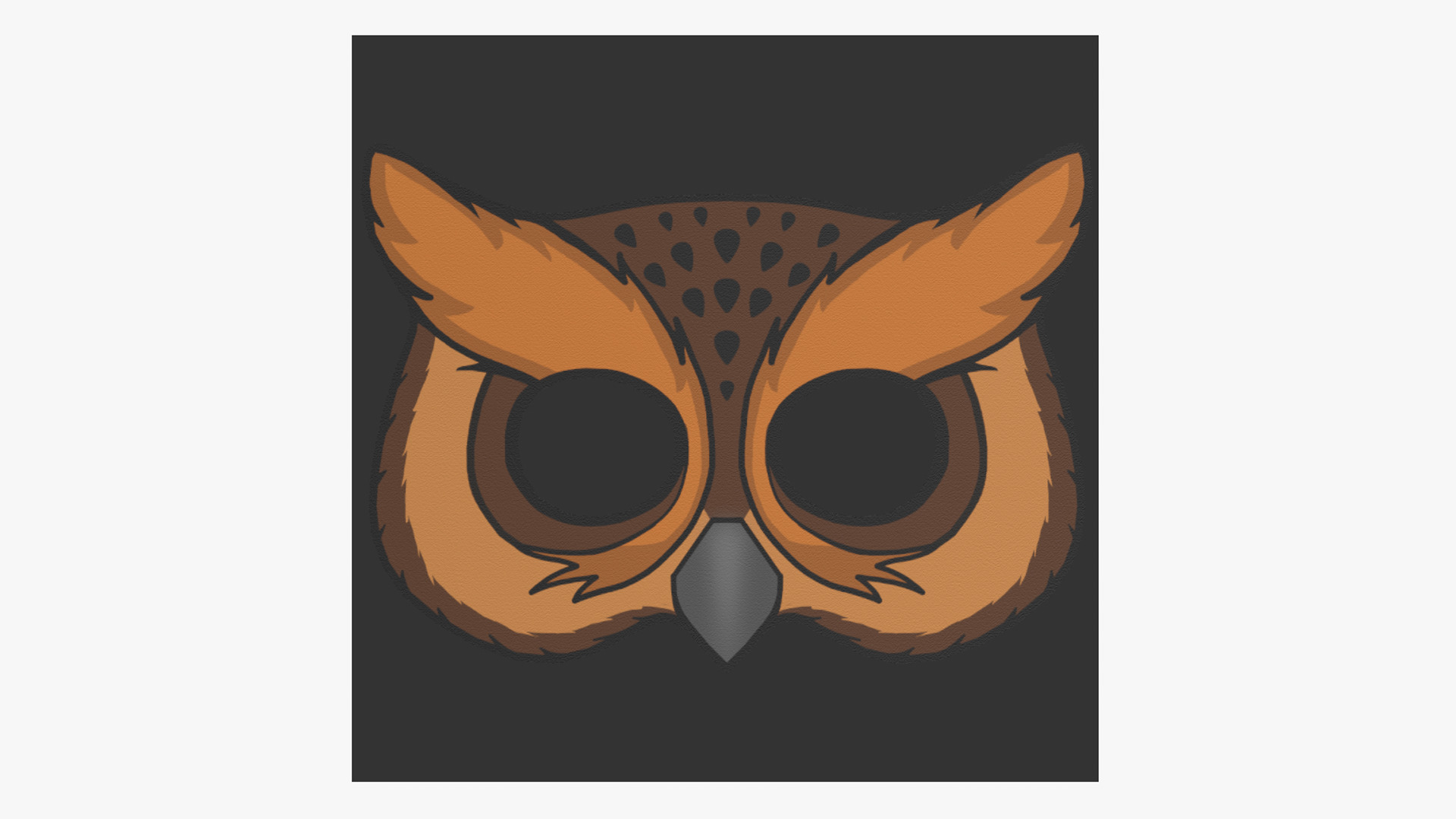 Owl Mask Paper 02 - Character Design Fashion Low-poly 3D model_4