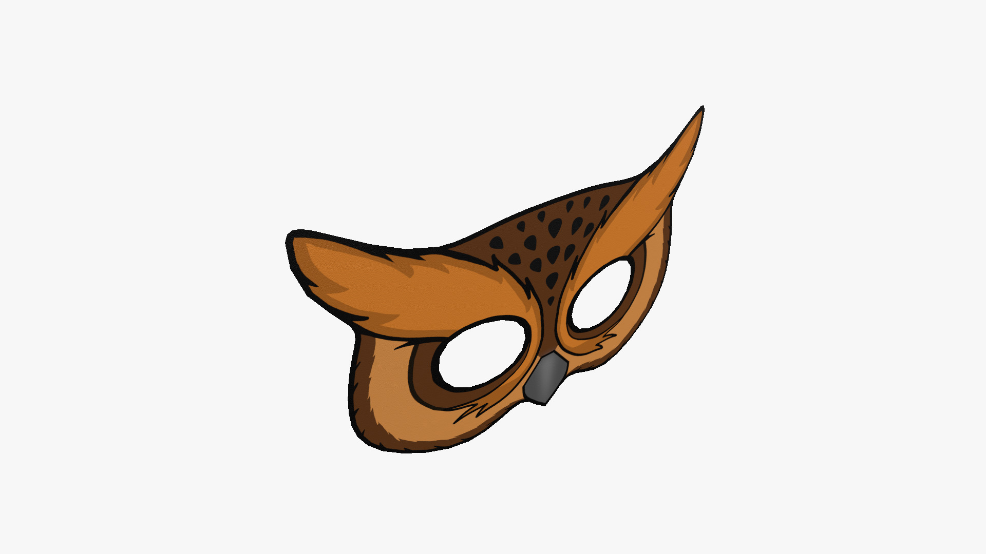 Owl Mask Paper 02 - Character Design Fashion Low-poly 3D model_2