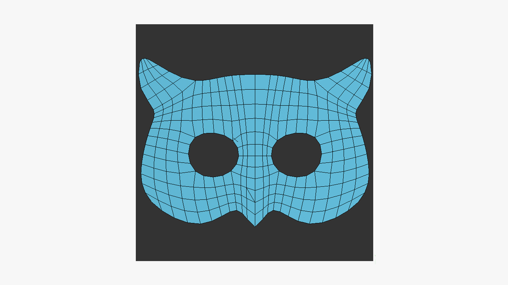 Owl Mask Paper 02 - Character Design Fashion Low-poly 3D model_11