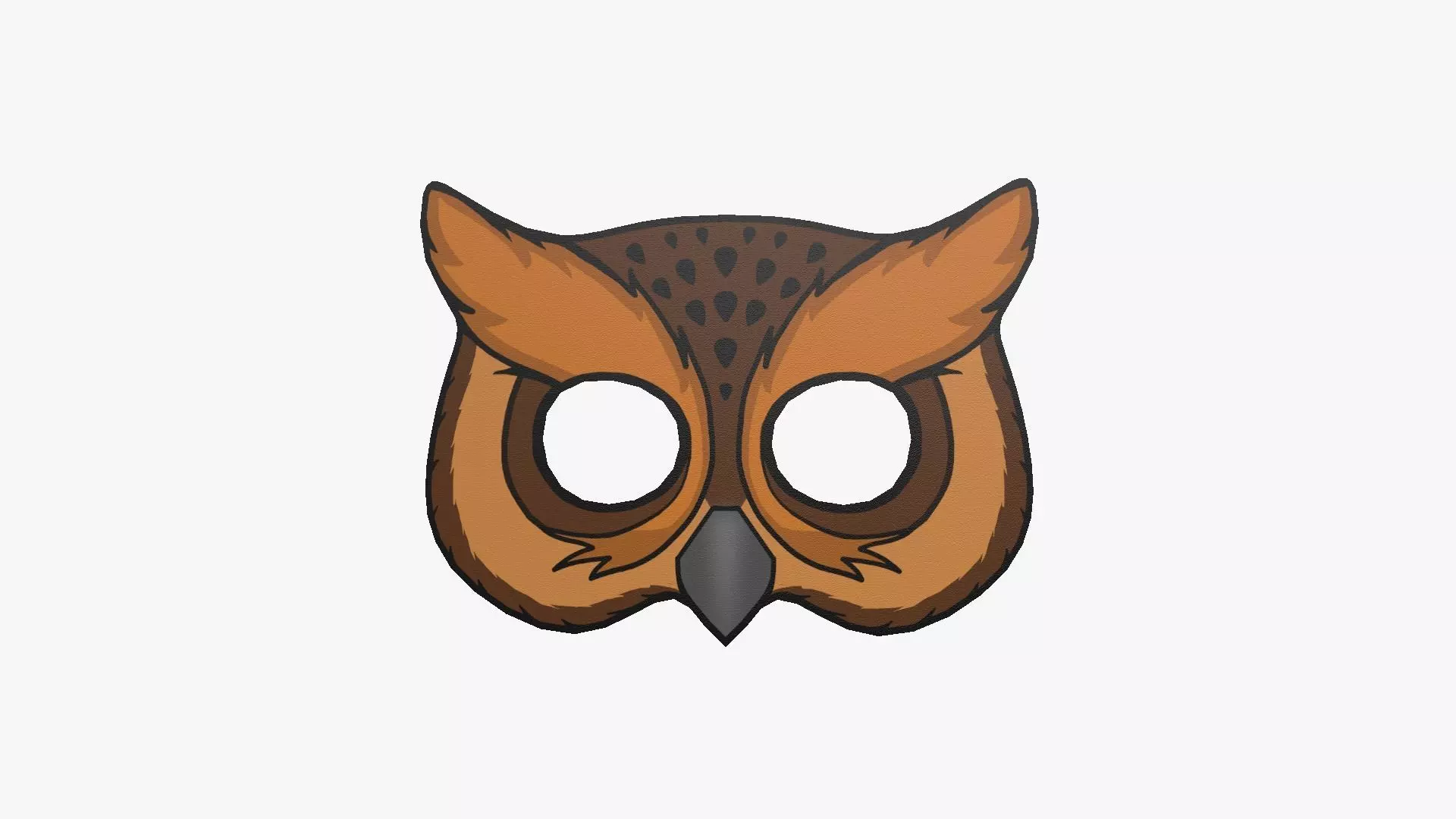 Owl Mask Paper 02 - Character Design Fashion Low-poly 3D model_0