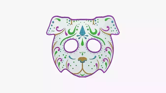 Dog Mask Paper 04 - Character Design Fashion Low-poly 3D model