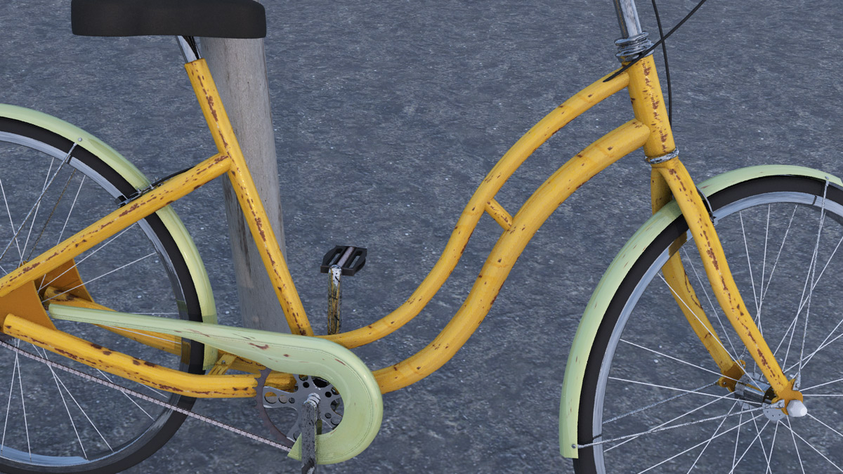 Bycicle old style 3D model_4