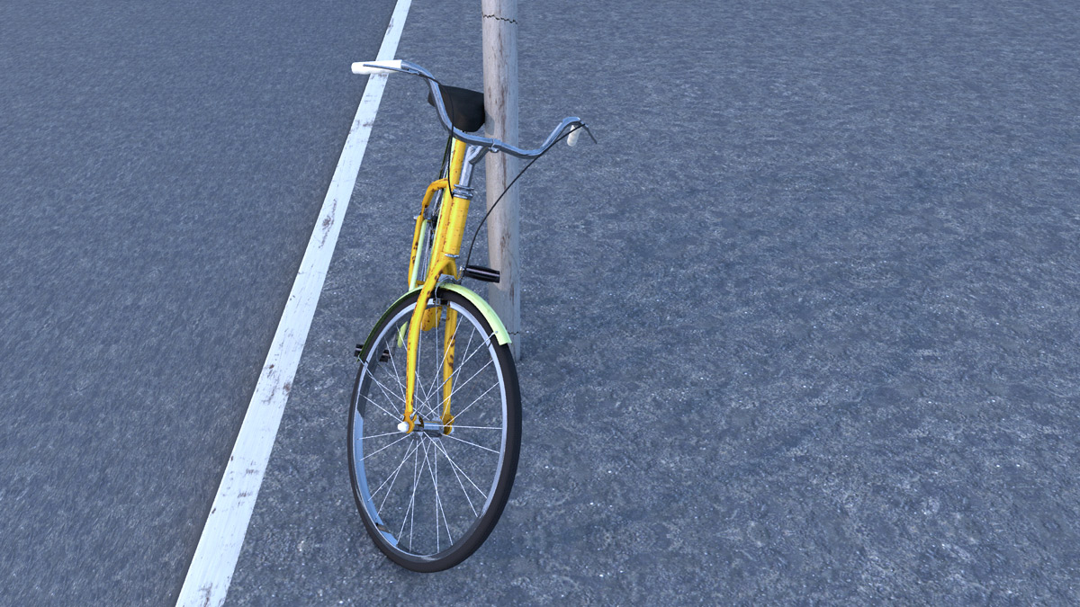 Bycicle old style 3D model_2