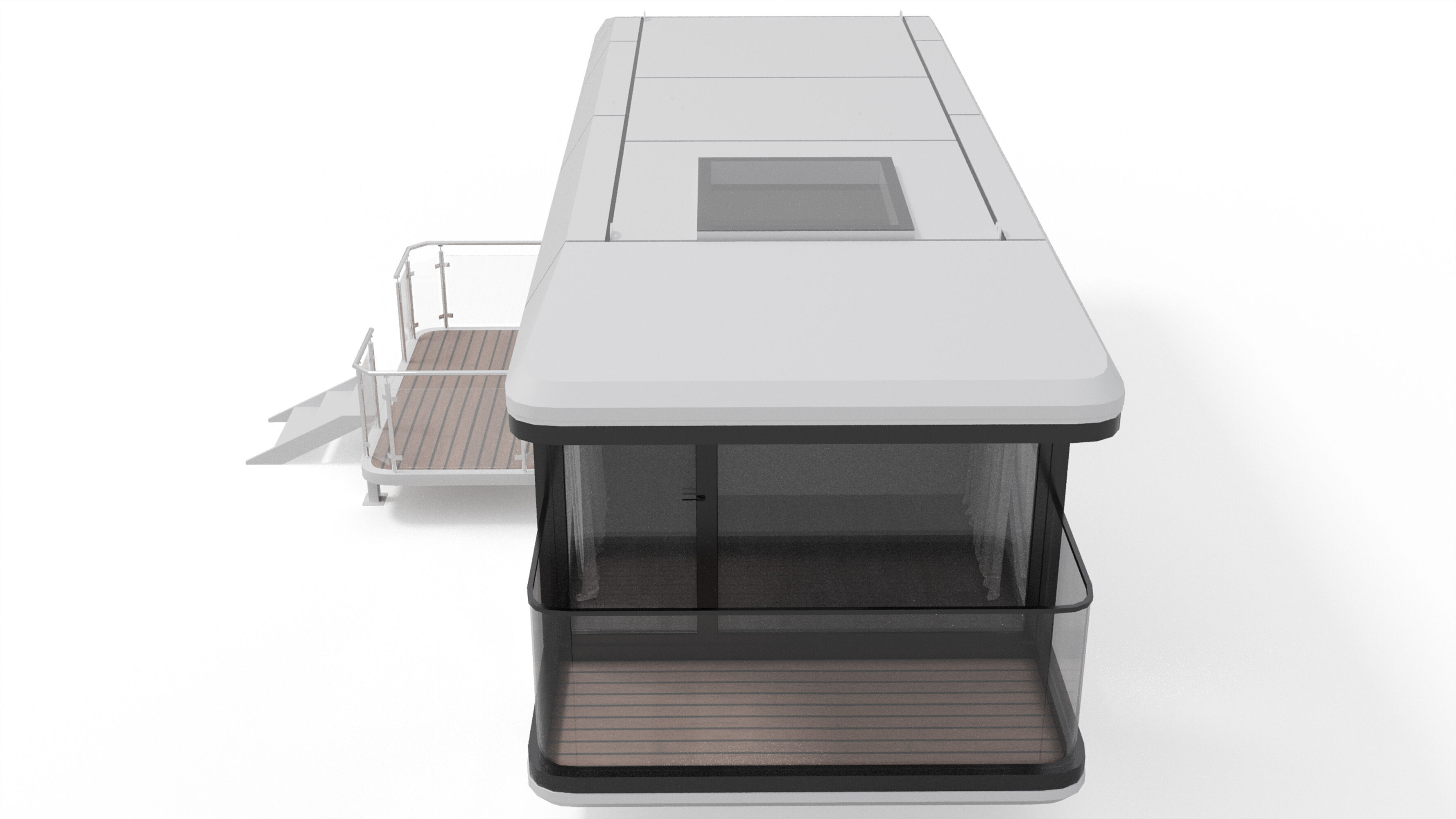 Capsule Modular One-Room House Low-poly 3D model_3