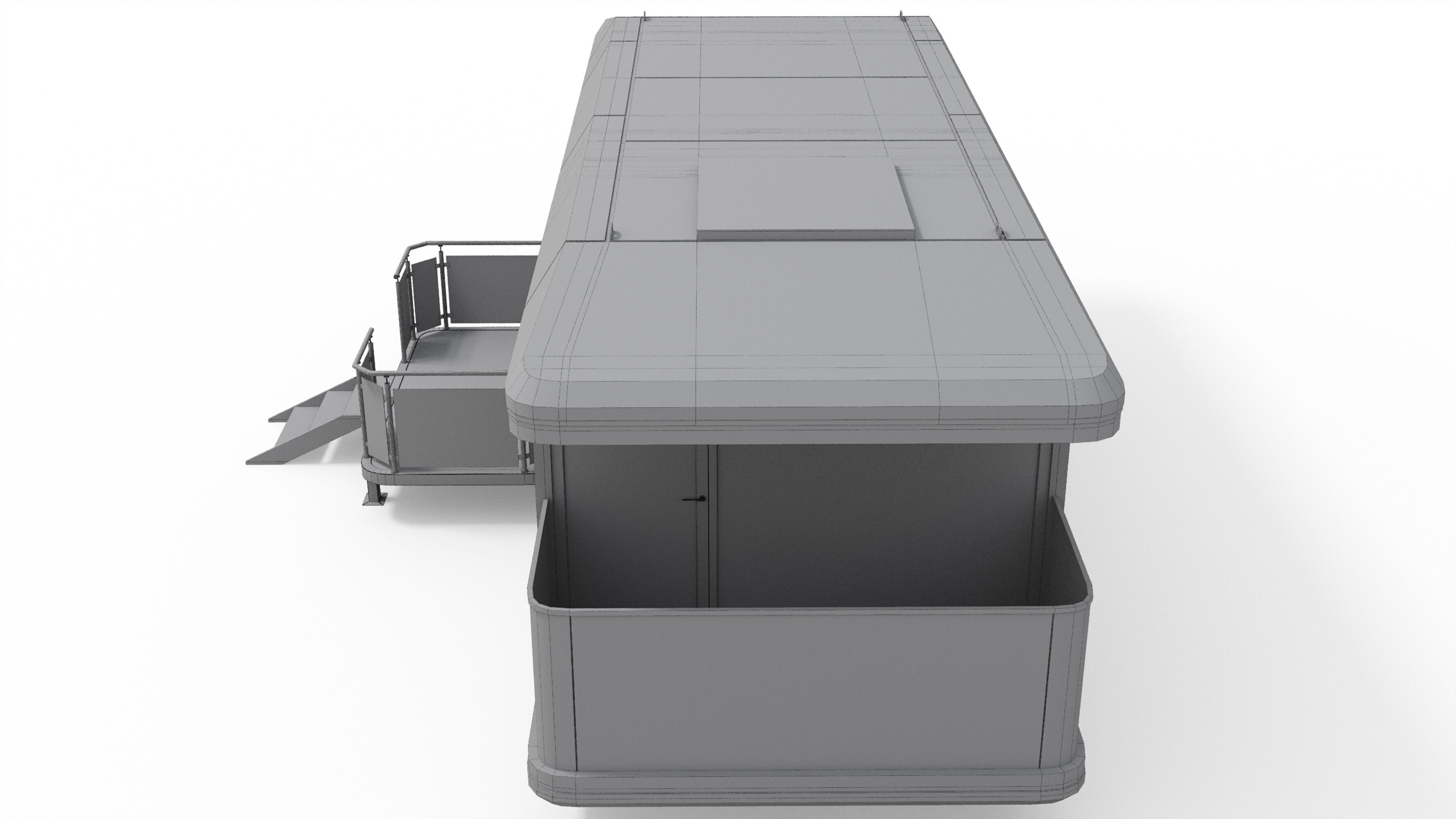 Capsule Modular One-Room House Low-poly 3D model_19