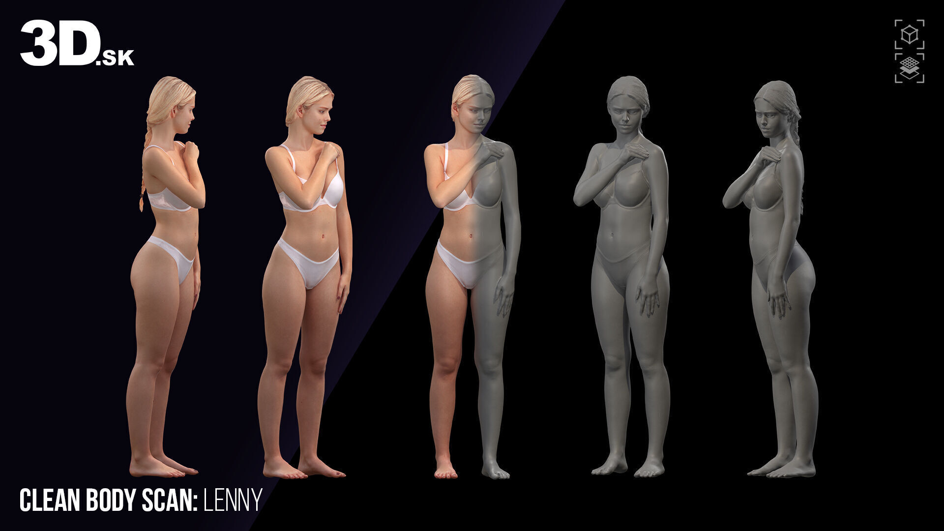 Clean Body Scan Lenny Underwear 3D model_1