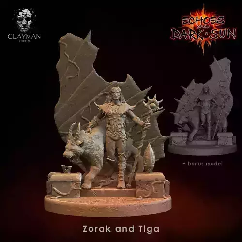 Zorak and Tiga - 32mm - 75mm - 180mm 3D print model