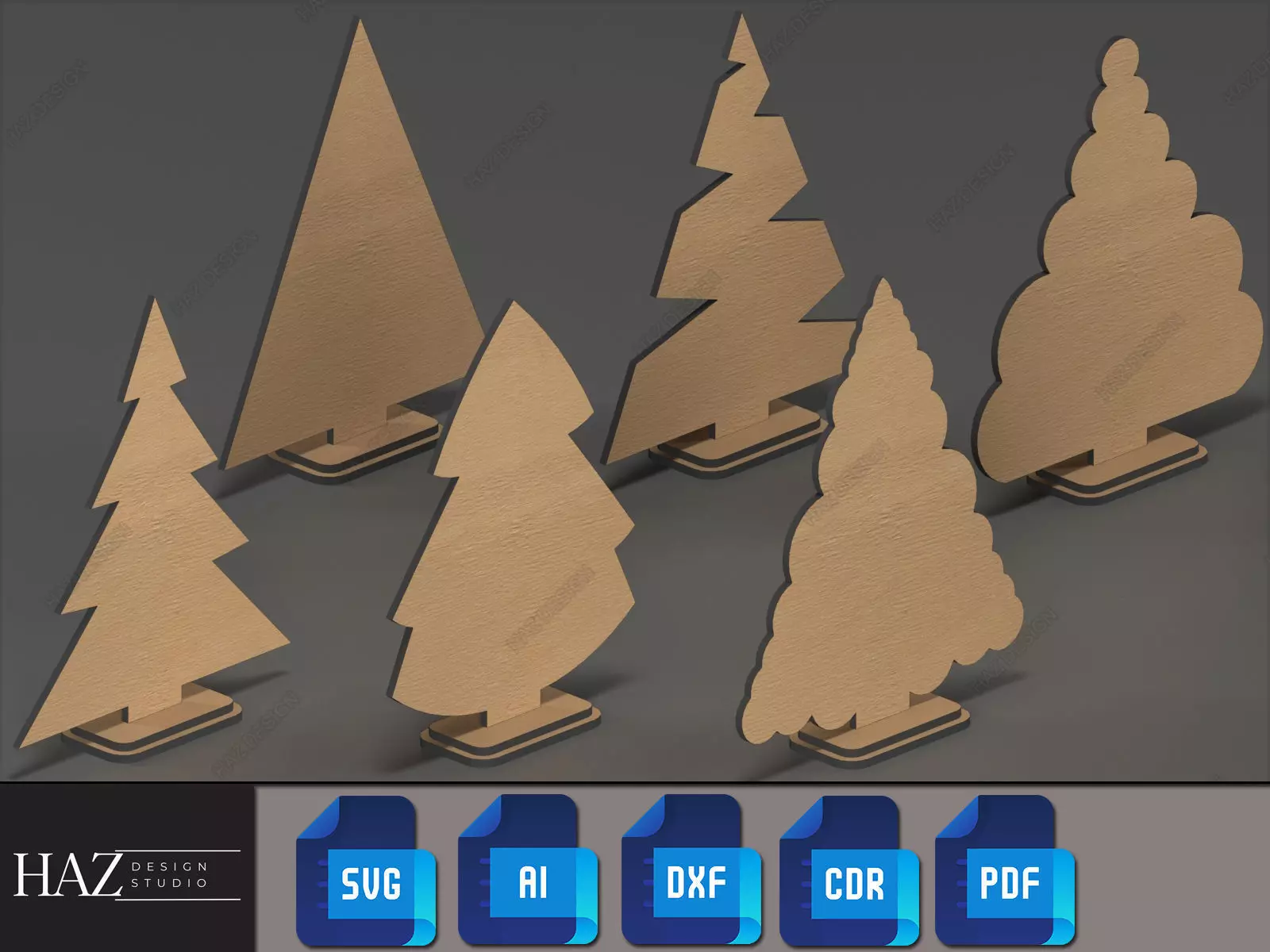 Festive Holiday Tree Patterns 190 3D print model_0