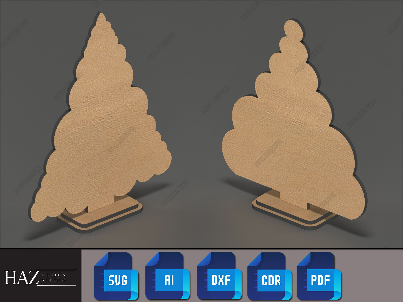Festive Holiday Tree Patterns 190 3D print model_2