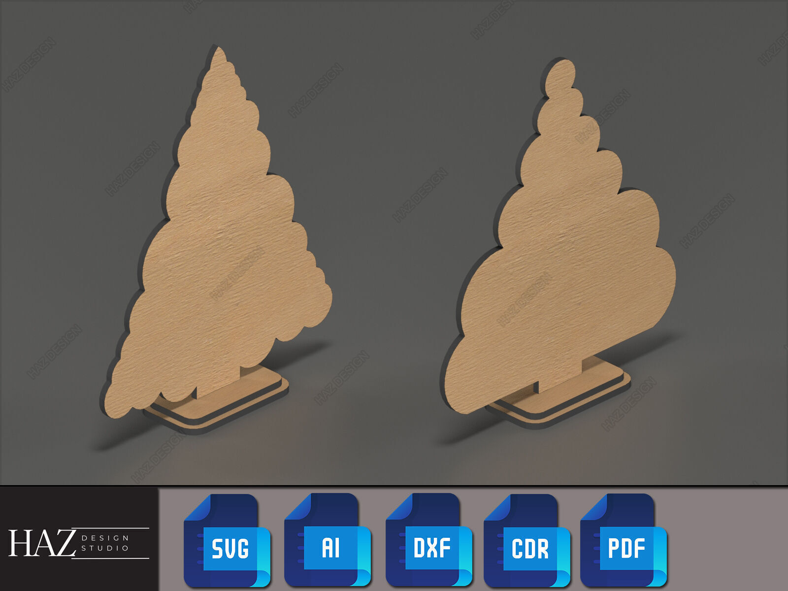 Festive Holiday Tree Patterns 190 3D print model_1