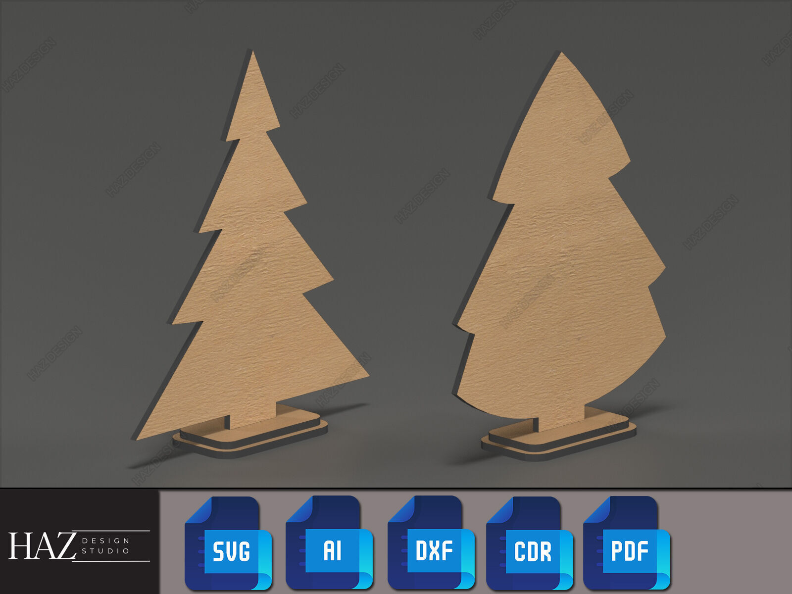 Festive Holiday Tree Patterns 190 3D print model_4