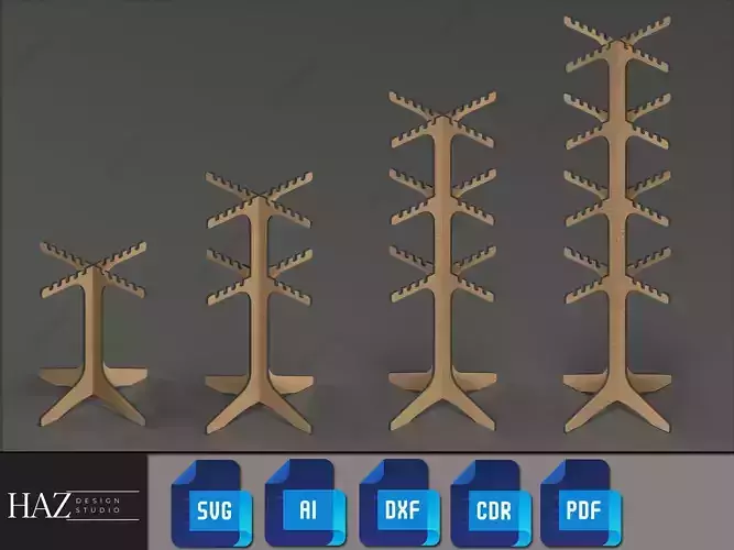 Laser Cut Display Stand Set 191 3D print model