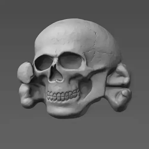 SS Totenkopf Skull 3D print model