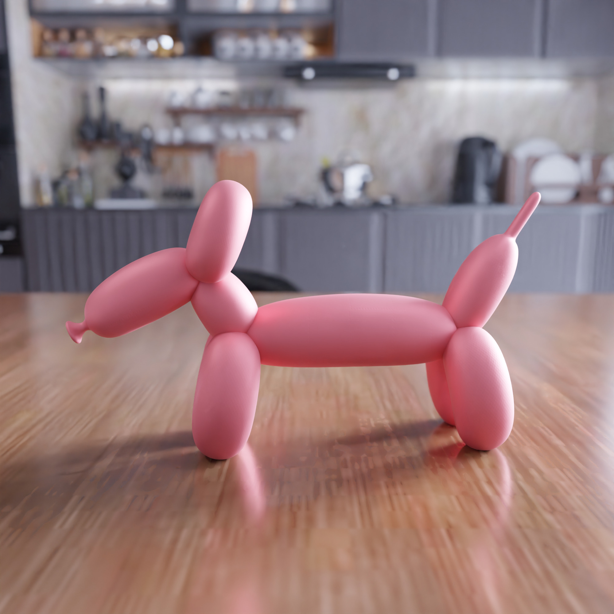 Sausage Dog Balloon Figure - 430 3D print model_4