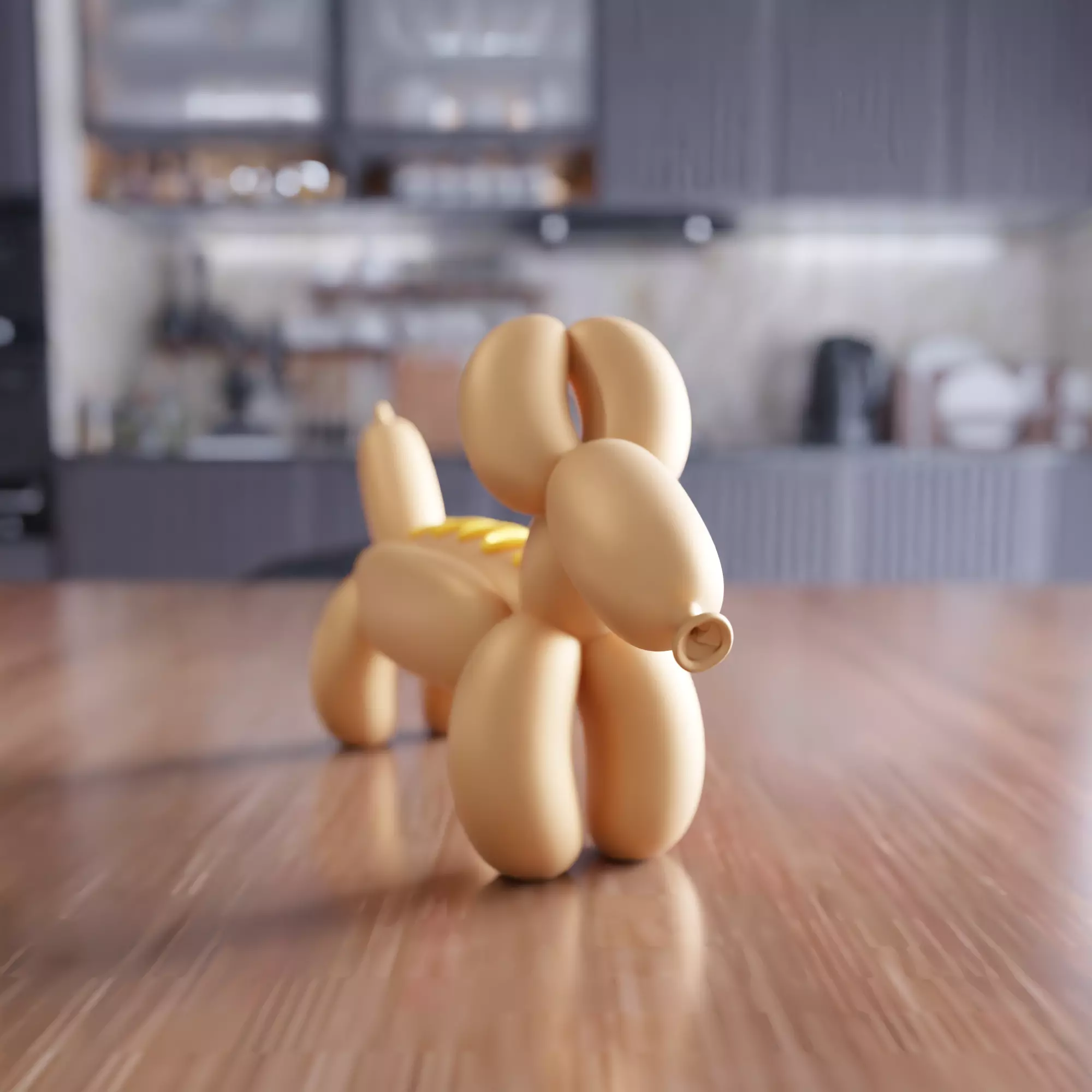 Hotdog-Shaped Sausage Dog Balloon Figure - 431 3D print model_2
