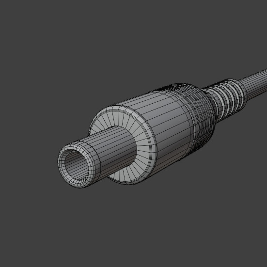 DC Power Connector 3D Model 3D model_4