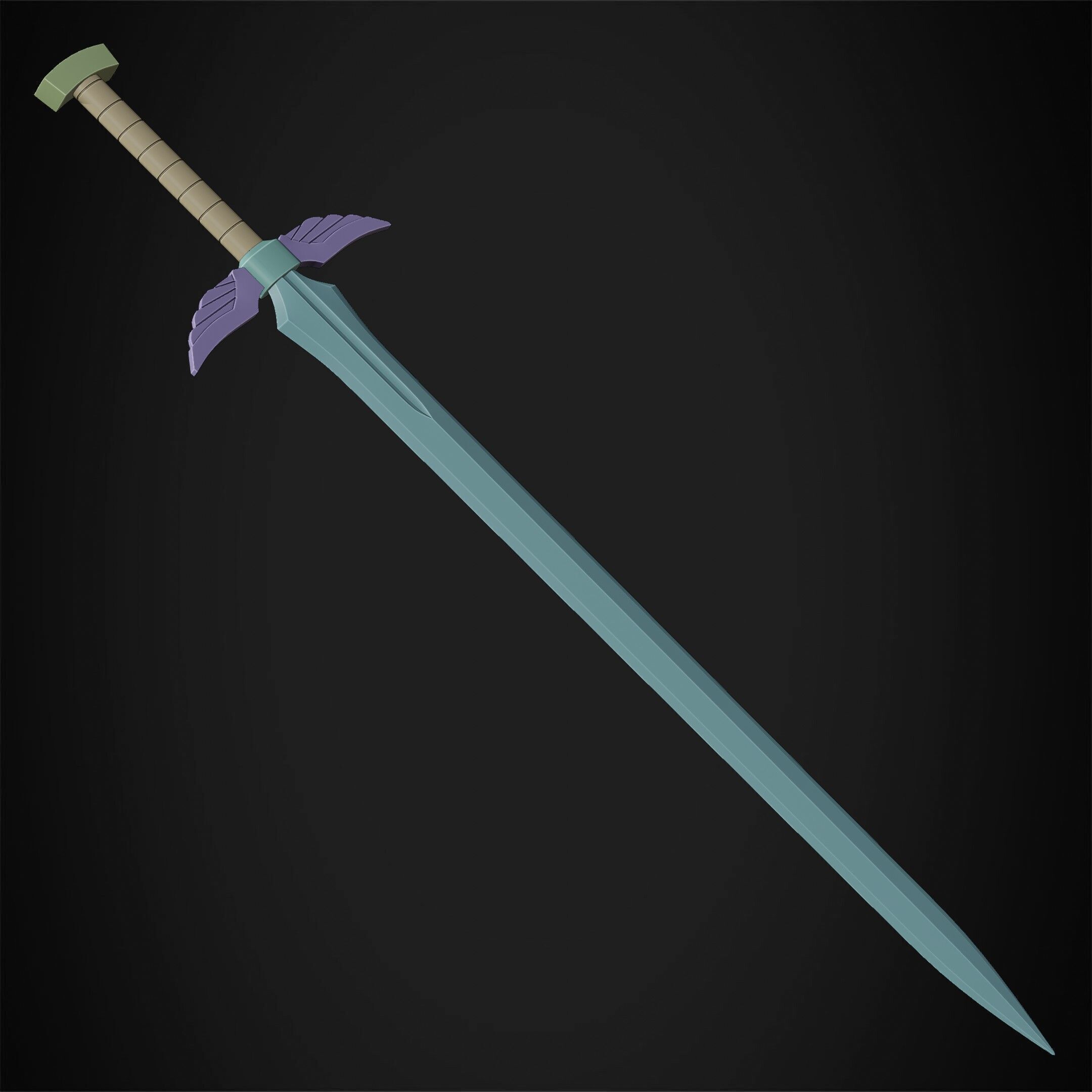 Fairy Tail Erza Scarlet Sword for Cosplay 3D print model_20