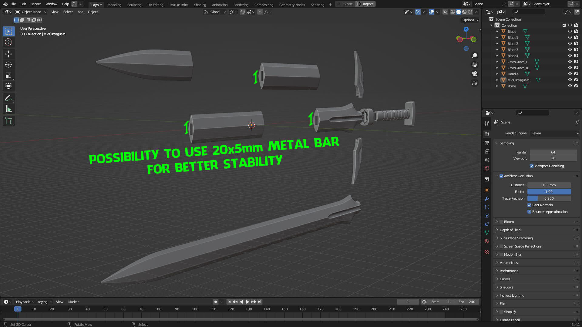 Fairy Tail Erza Scarlet Sword for Cosplay 3D print model_12