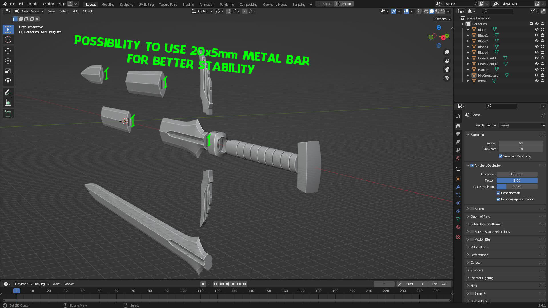 Fairy Tail Erza Scarlet Sword for Cosplay 3D print model_13