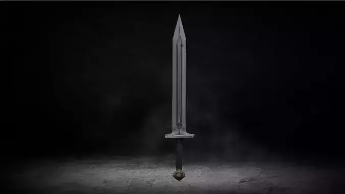 Medieval Kings Relic Greatsword High-poly 3D Model