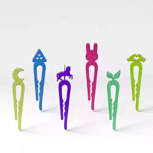 Shirt or Bag Clips Pack 3D print model