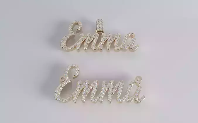 Diamond Name Pendant - Emma