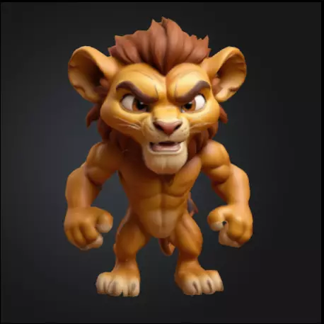 Simba chibi Free 3D print model_0