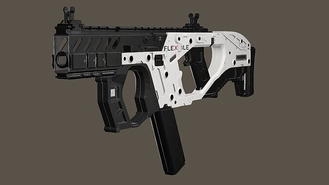 Modular SMG Kriss Vector Gen2 Low-poly 3D Model Low-poly 3D model