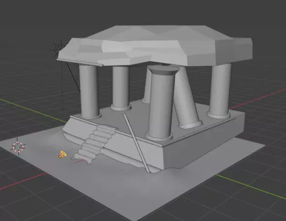 abandoned desert temple Free 3D print model_0