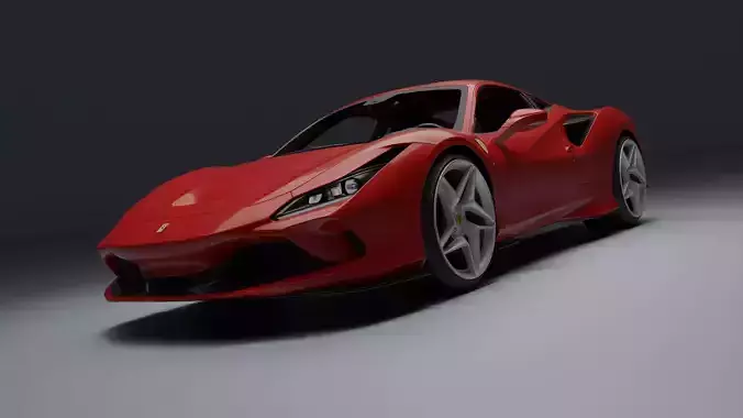 Ferrari F8 Low-poly 3D model