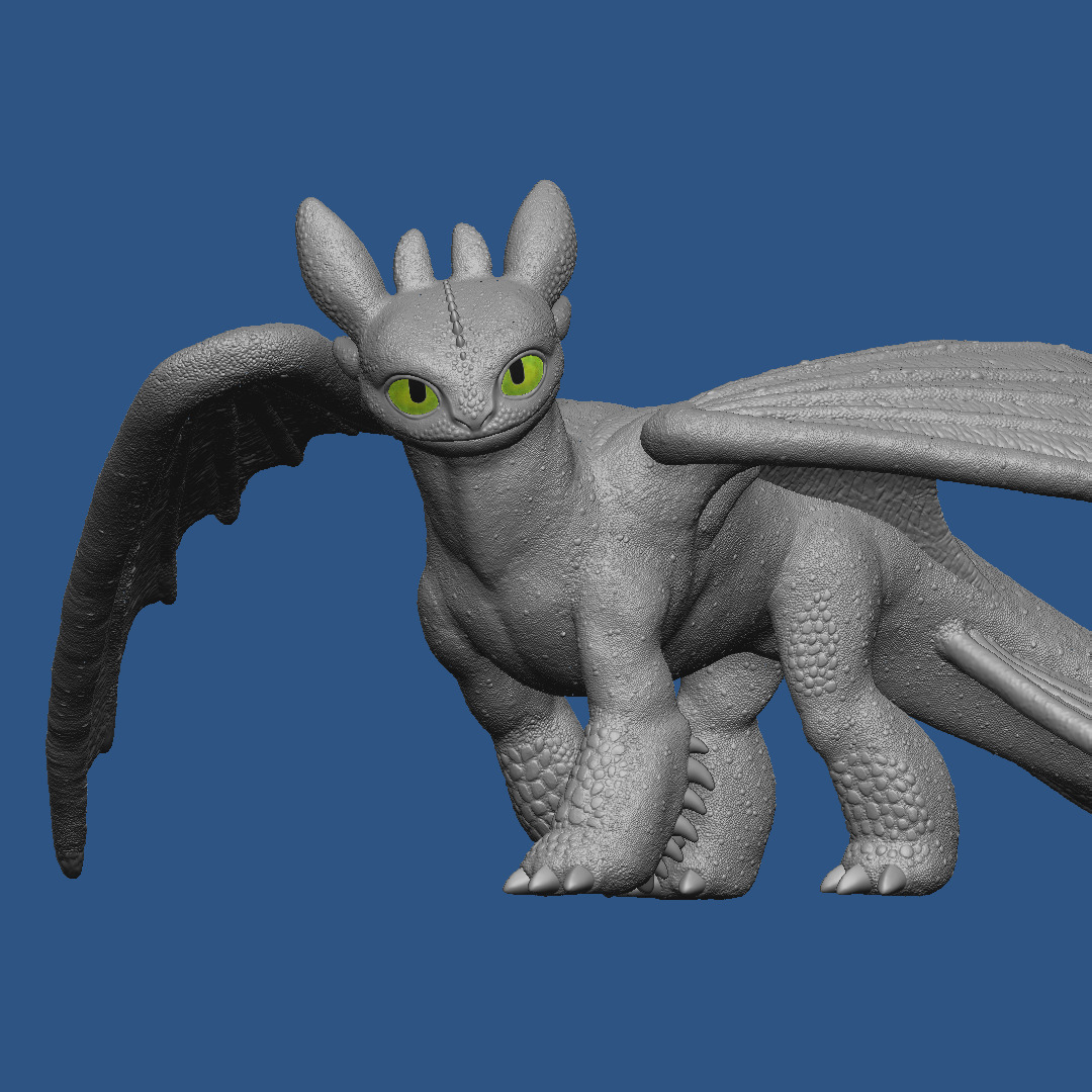 Toothless Walking Pose 3D print model_9