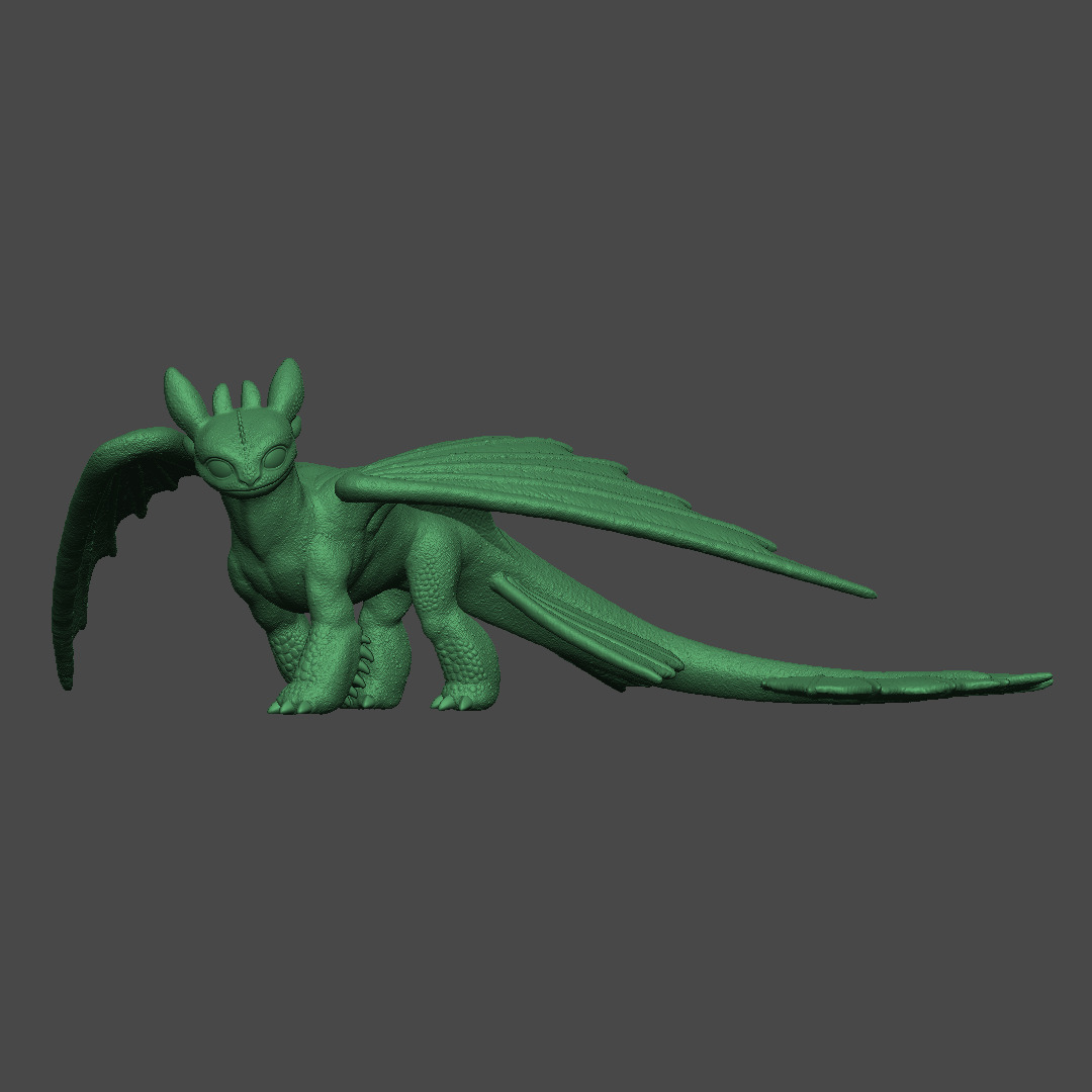 Toothless Walking Pose 3D print model_7