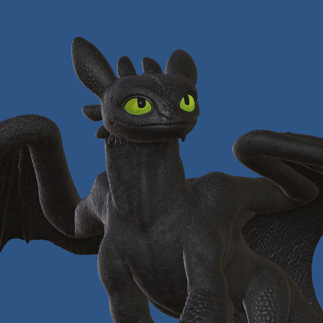 Toothless Walking Pose 3D print model_3