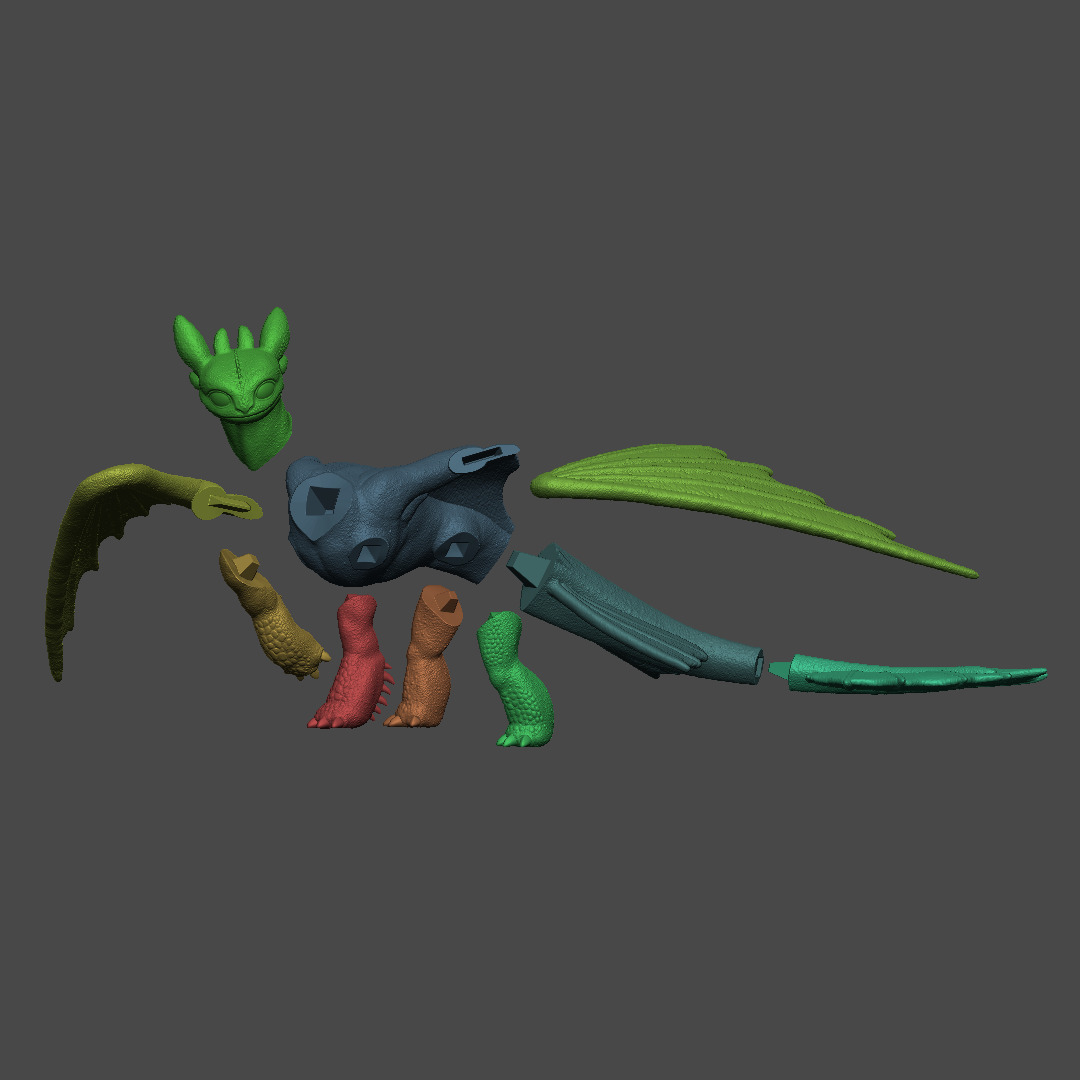 Toothless Walking Pose 3D print model_6