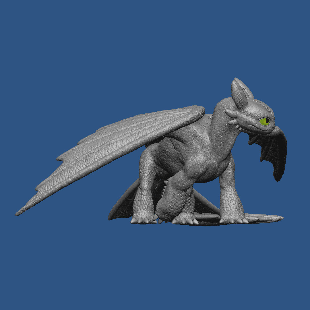 Toothless Walking Pose 3D print model_13