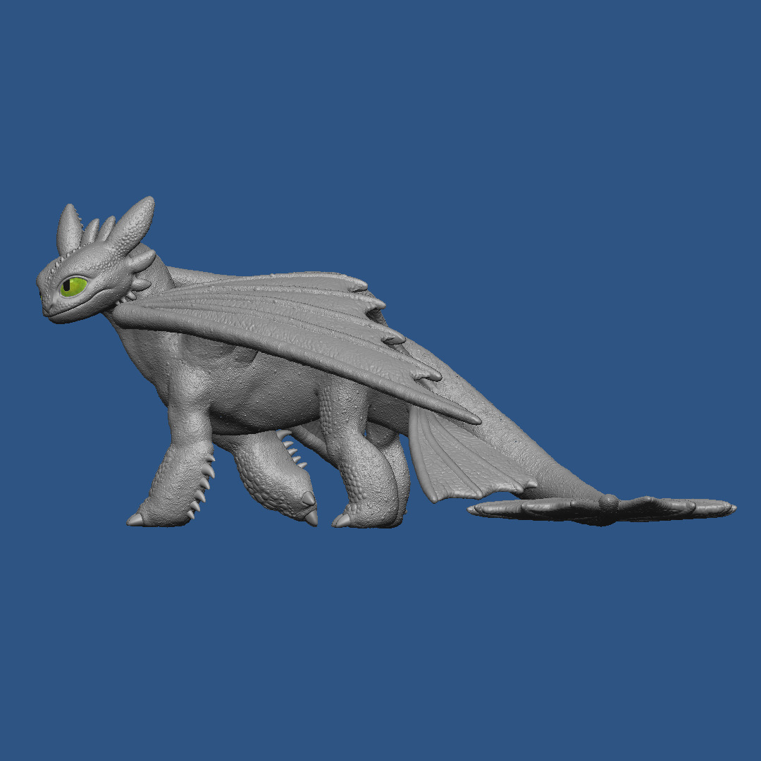 Toothless Walking Pose 3D print model_11