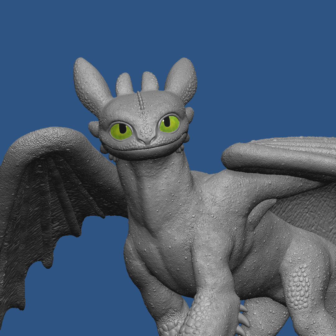 Toothless Walking Pose 3D print model_8