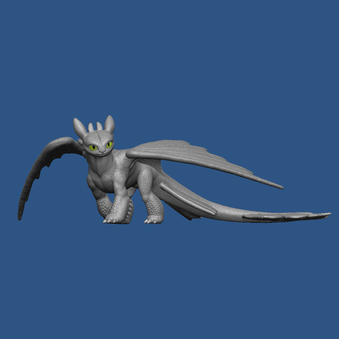 Toothless Walking Pose 3D print model_10