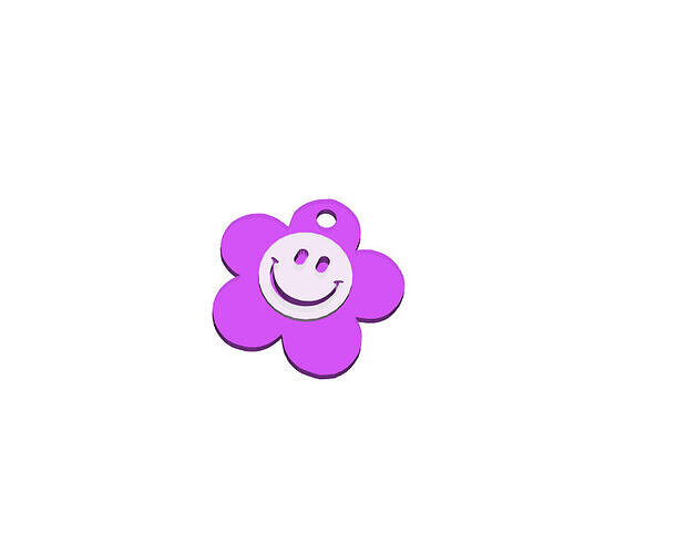 Flower Keychain 3D Print Model Free 3D print model