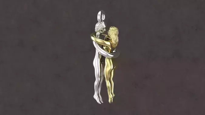 couple pendant 3D print model