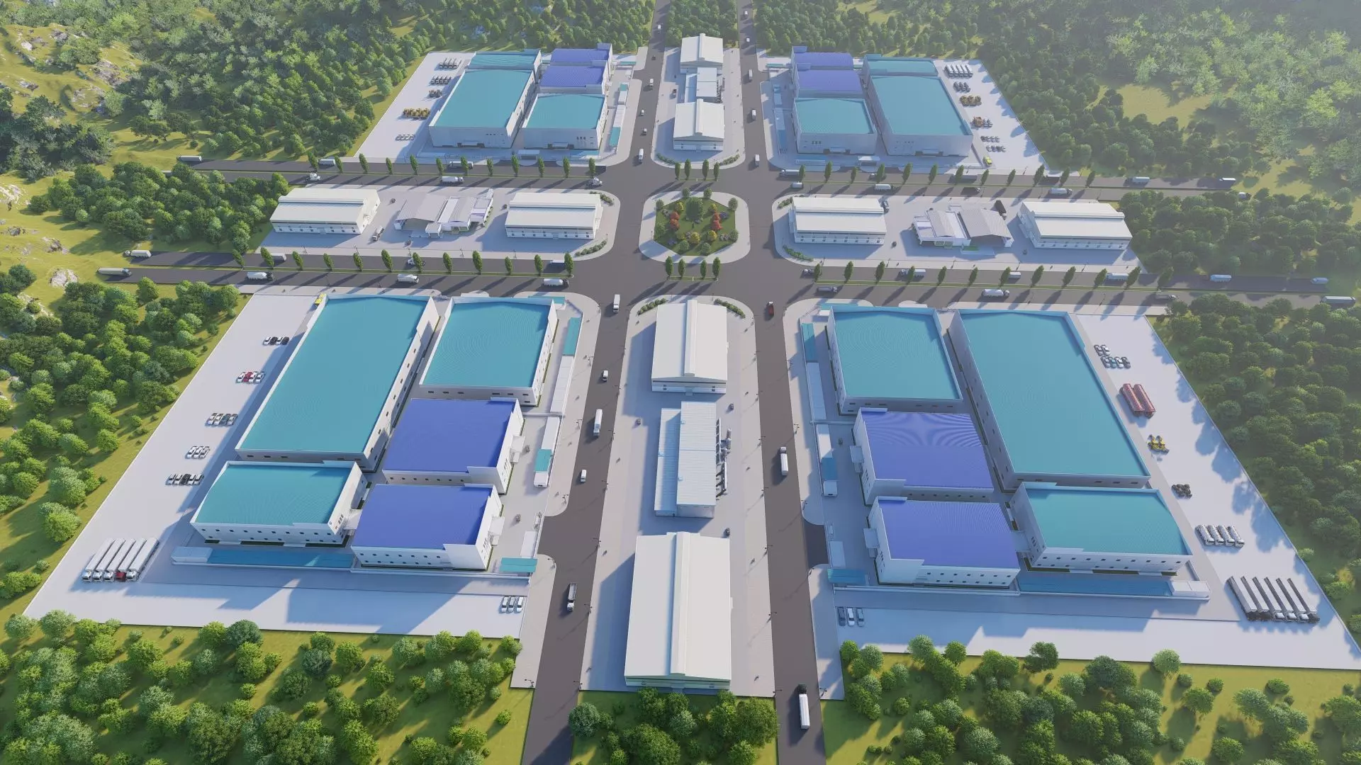 Industrial Factory-Factory building  3D model_0