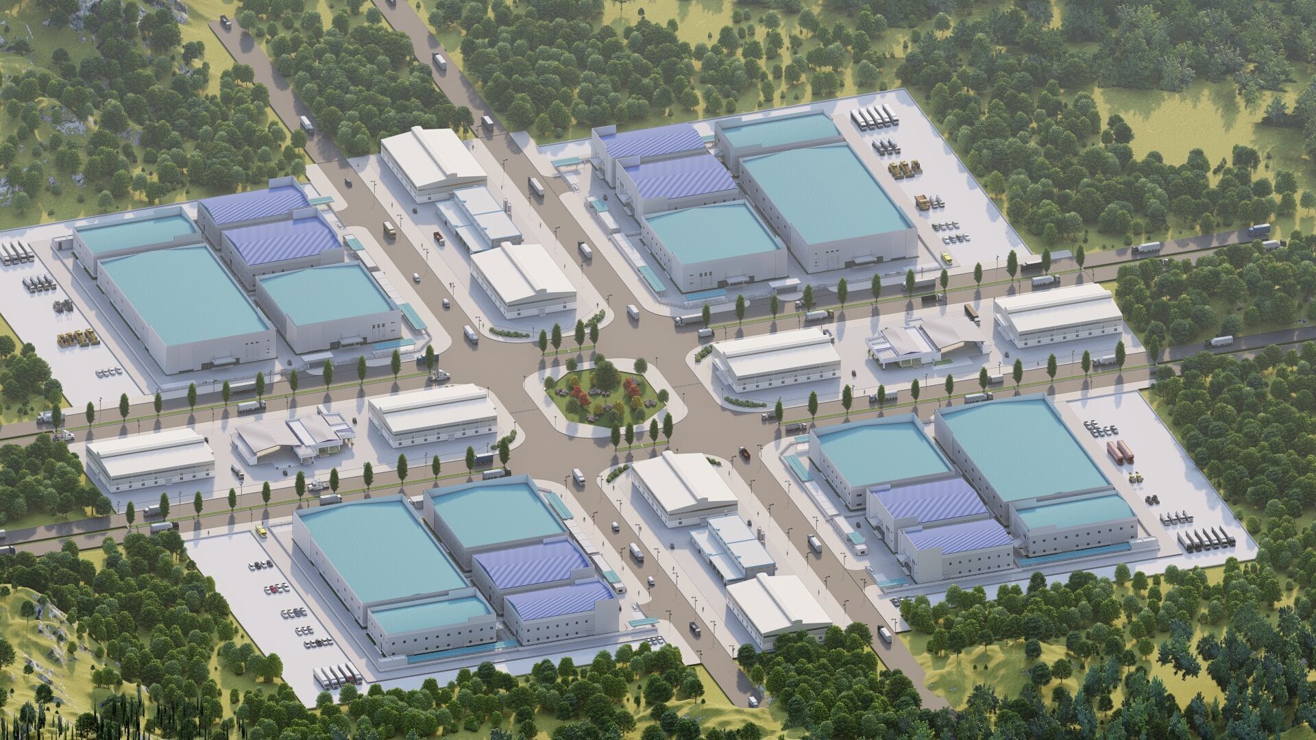 Industrial Factory-Factory building  3D model_20