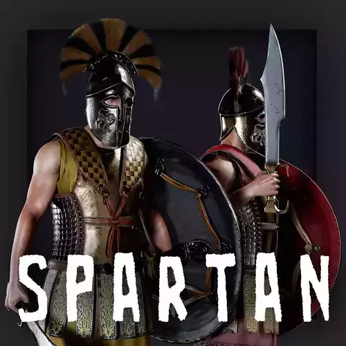 SPARTAN COMANDER R  Low-poly 3D model