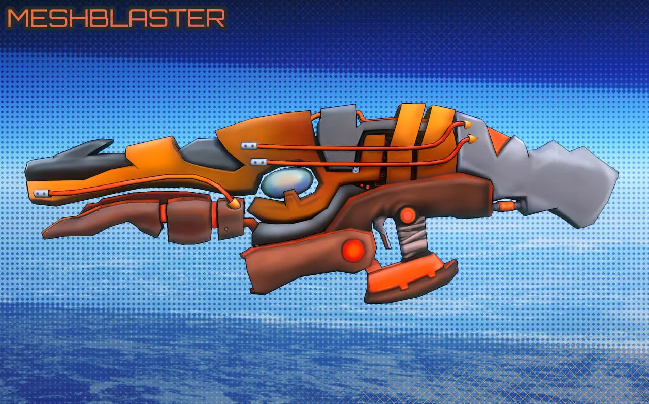 PolyGuardian MeshBlaster Free low-poly 3D model
