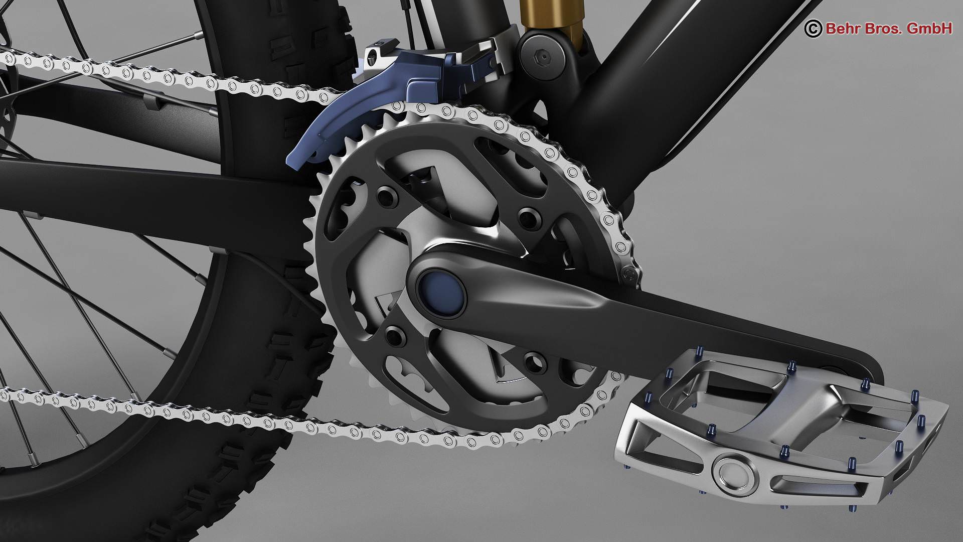 Generic Mountain Bike 3D model_2
