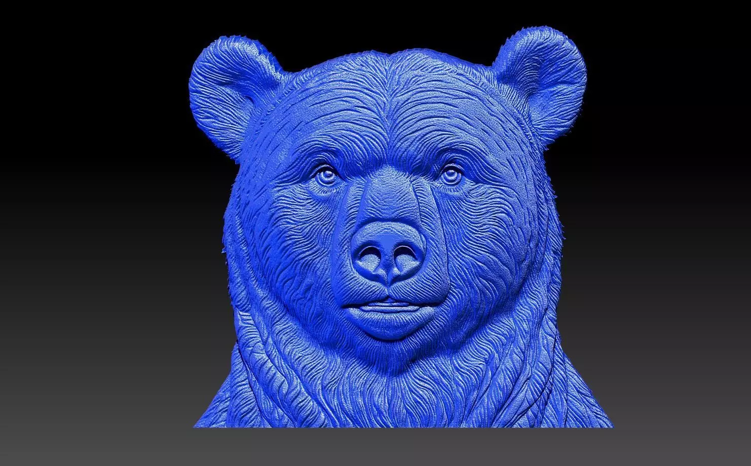 Bear head pendent  3D print model_0