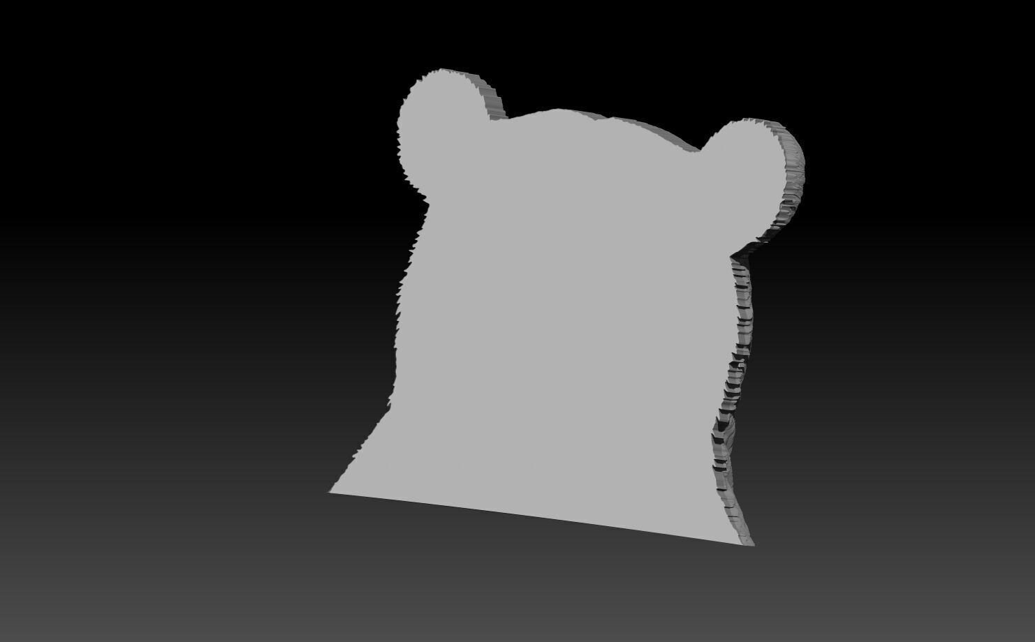 Bear head pendent  3D print model_2