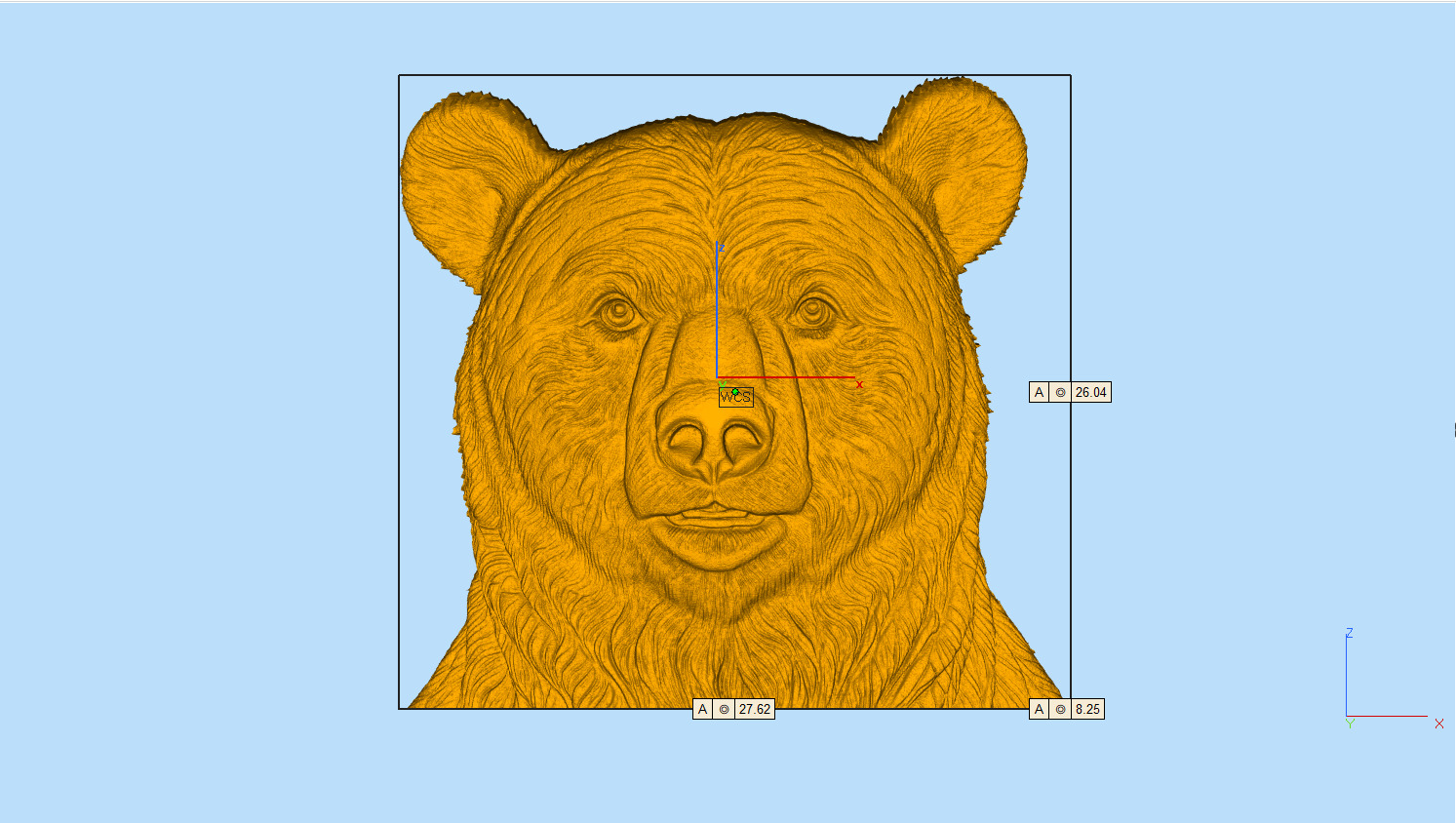 Bear head pendent  3D print model_5