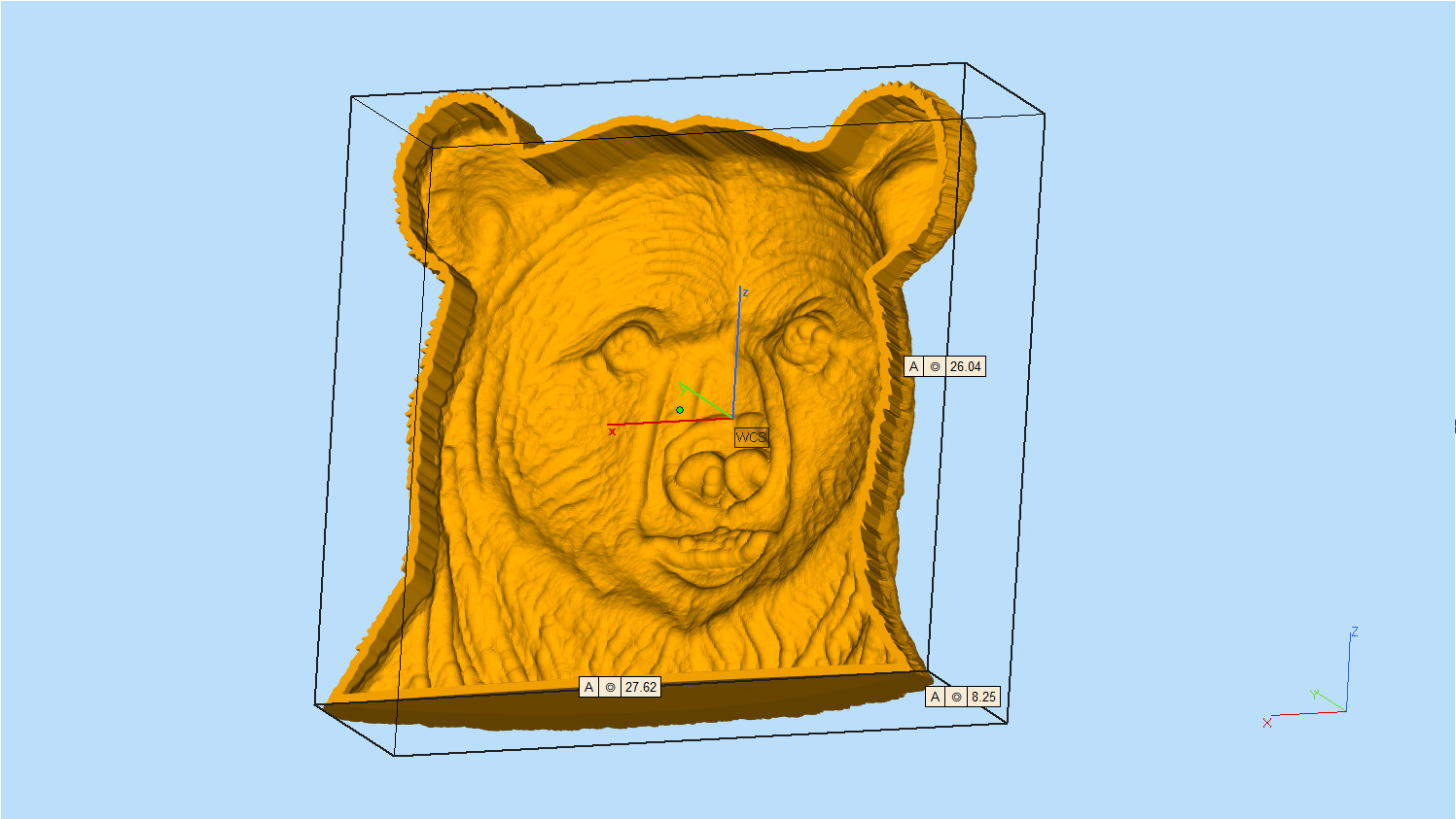 Bear head pendent  3D print model_6